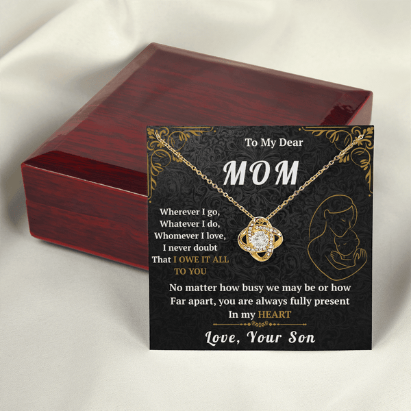 To My Mom - Love Knot Necklace - HEARTEN