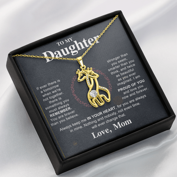 To My Beautiful Daughter - Giraffe Necklace - HEARTEN