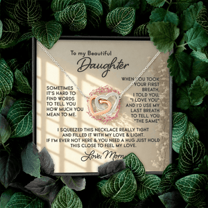 To My Beautiful Daughter – Interlocking Hearts Necklace - HEARTEN