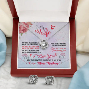 Love Knot Necklace & Earring Set - HEARTEN
