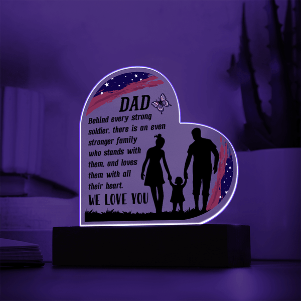 Acrylic Heart Plaque - HEARTEN