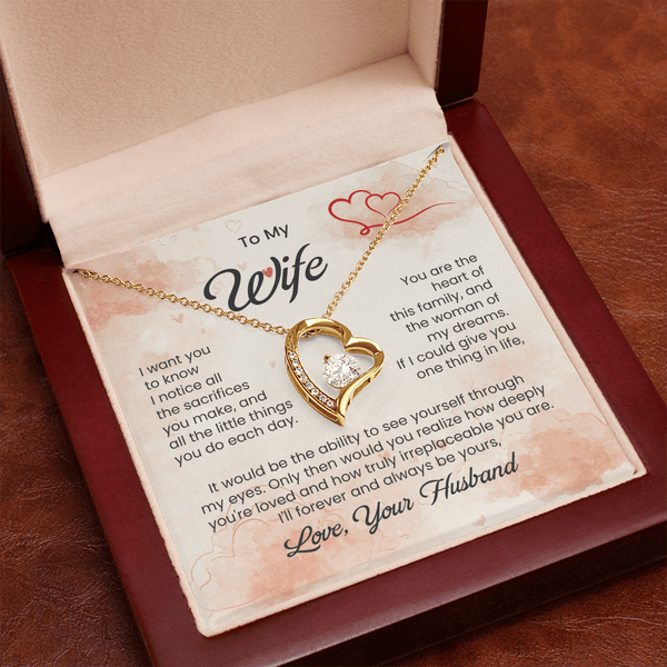 To My Beautiful Wife - Forever Love Necklace - HEARTEN
