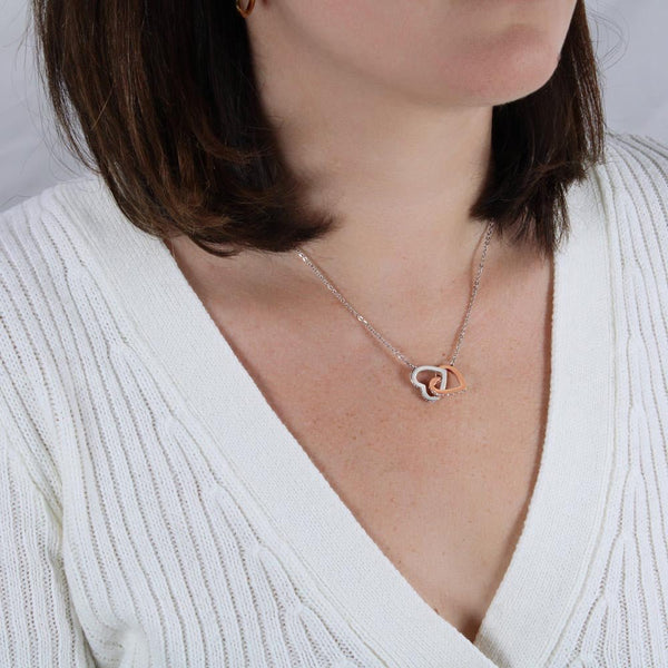 Interlocking Hearts Necklace (Yellow & White Gold Variants) - HEARTEN