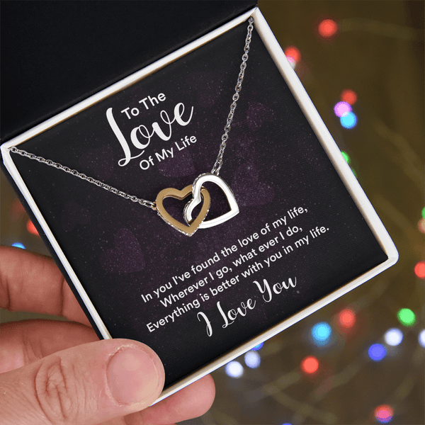 Interlocking Hearts Necklace (Yellow & White Gold Variants) - HEARTEN