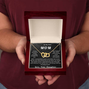 To My Dear Mom Interlocking Hearts Necklace - HEARTEN