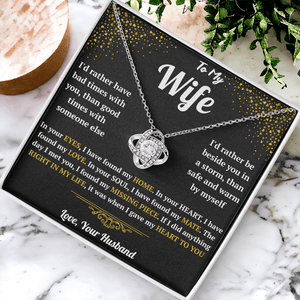 To My Wife - Love Knot Necklace - HEARTEN