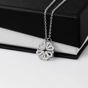 To My Dear Mom Magnetic Hearts Necklace From Son - HEARTEN