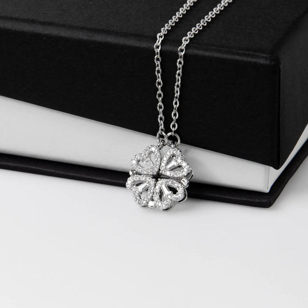 To My Dear Mom Magnetic Hearts Necklace From Son - HEARTEN