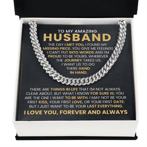 To My Amazing Husband – Cuban Link Chain - HEARTEN