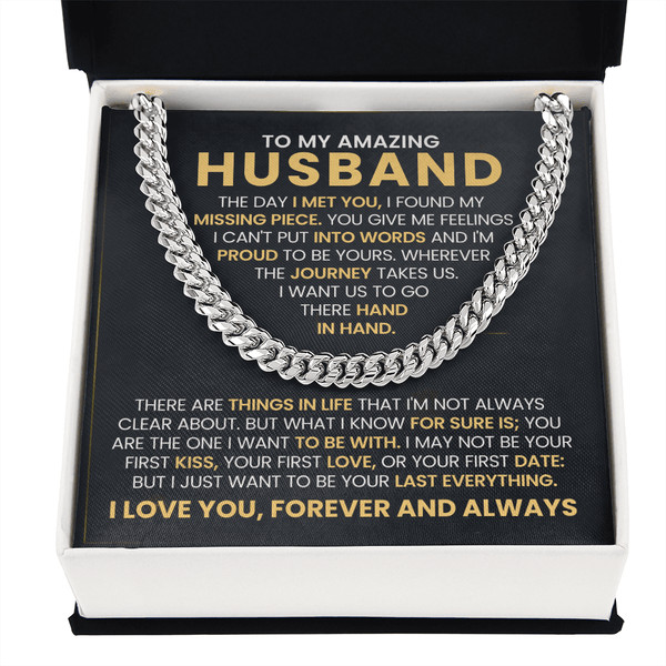 To My Amazing Husband – Cuban Link Chain - HEARTEN