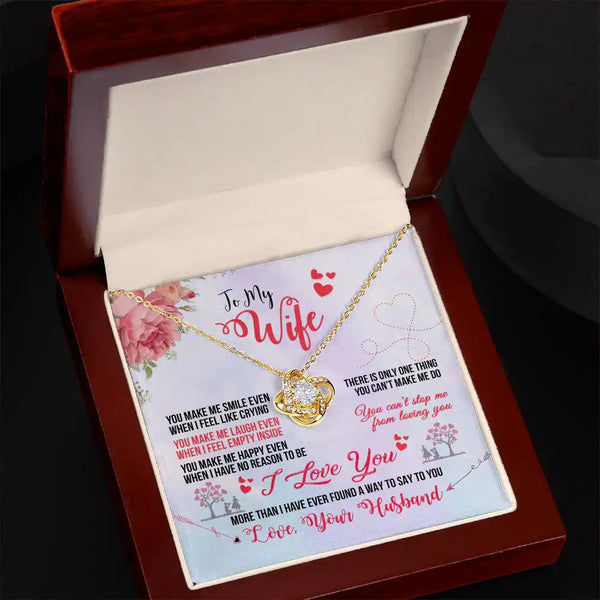 Love Knot Necklace (Yellow & White Gold Variants) too my Wife - HEARTEN
