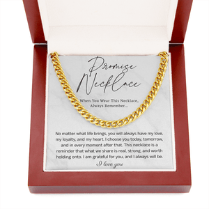 Promise Cuban Link Chain for Him - HEARTEN25