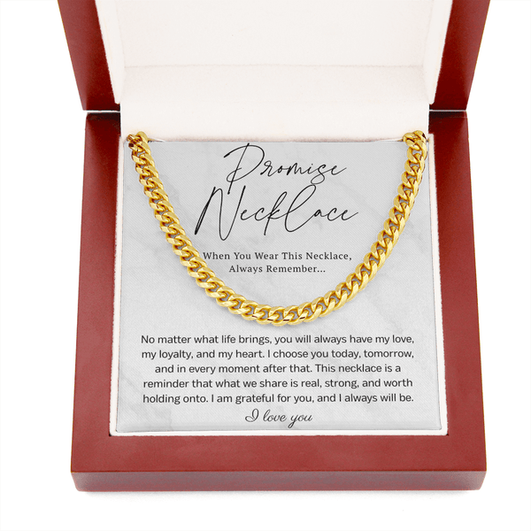 Promise Cuban Link Chain for Him - HEARTEN25