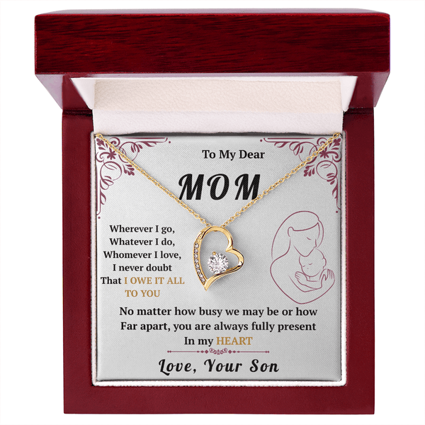 To My Mom - Forever Love Necklace - HEARTEN