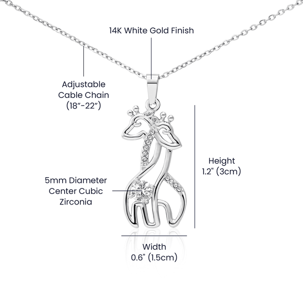 To My Beautiful Daughter - Giraffe Necklace - HEARTEN