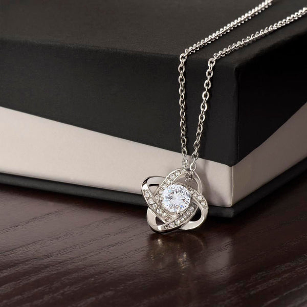 To My Daughter Love Knot Necklace from Mom - HEARTEN