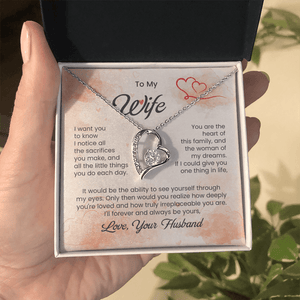 To My Beautiful Wife - Forever Love Necklace - HEARTEN