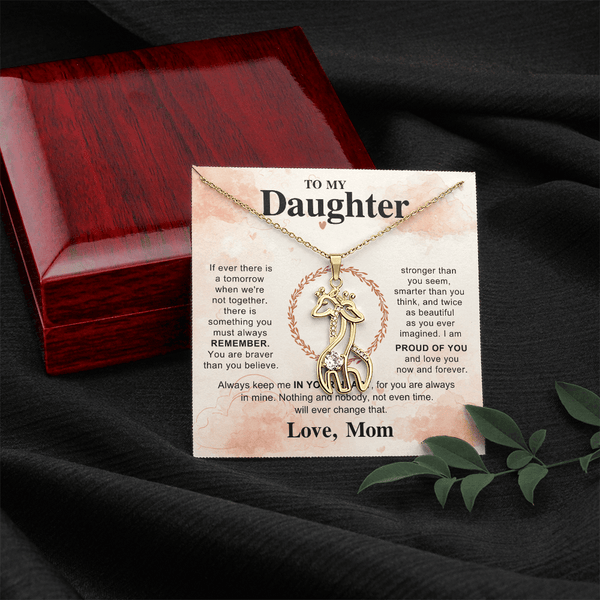 To My Beautiful Daughter - Giraffe Necklace - HEARTEN