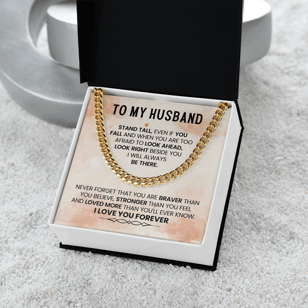 To My Amazing Husband – Cuban Link Chain - HEARTEN