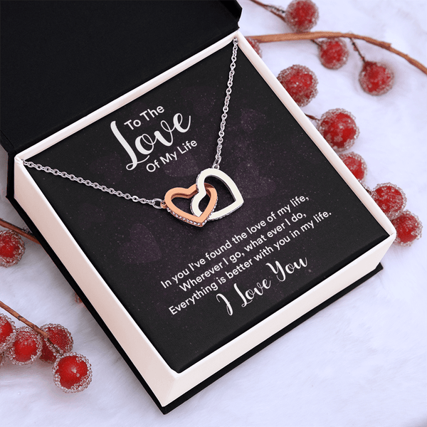 Interlocking Hearts Necklace (Yellow & White Gold Variants) - HEARTEN