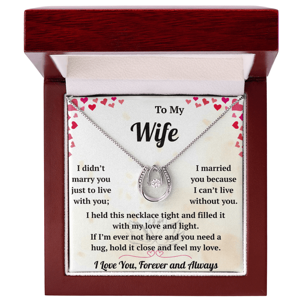 To My Wife  - Lucky In Love Necklace - HEARTEN
