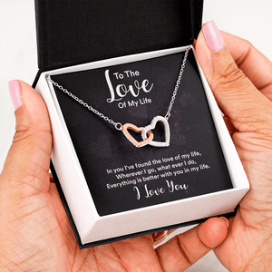 Interlocking Hearts Necklace (Yellow & White Gold Variants) - HEARTEN