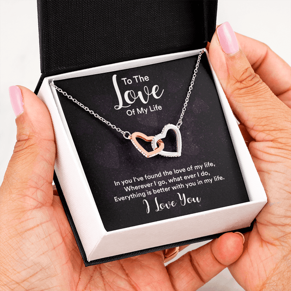 Interlocking Hearts Necklace (Yellow & White Gold Variants) - HEARTEN