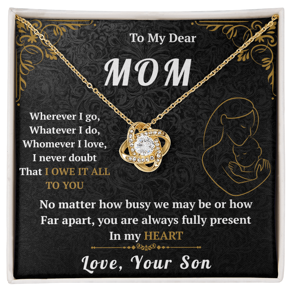 To My Mom - Love Knot Necklace - HEARTEN