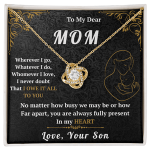 To My Mom - Love Knot Necklace - HEARTEN