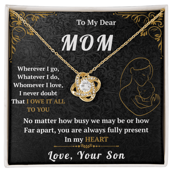 To My Mom - Love Knot Necklace - HEARTEN