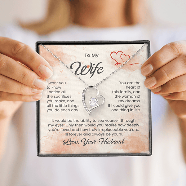 To My Beautiful Wife - Forever Love Necklace - HEARTEN