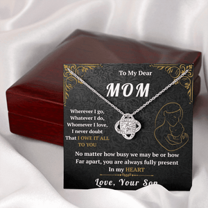 To My Mom - Love Knot Necklace - HEARTEN