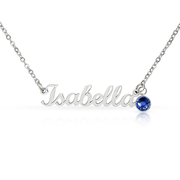 To My Dear Mom Custom Name Necklace with Birthstone and Message Card from Son - HEARTEN
