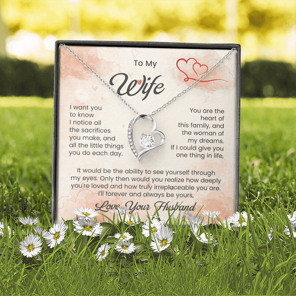 To My Beautiful Wife - Forever Love Necklace - HEARTEN