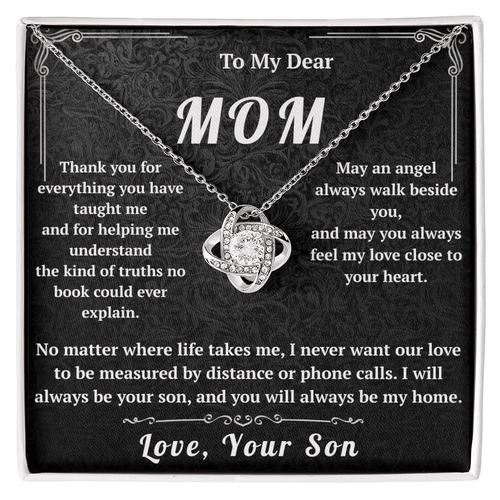 To My Dear Mom Love Knot Necklace - HEARTEN