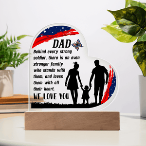 Acrylic Heart Plaque - HEARTEN