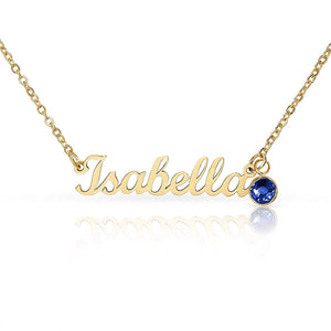 To My Dear Mom Custom Name Necklace with Birthstone and Message Card from Son - HEARTEN