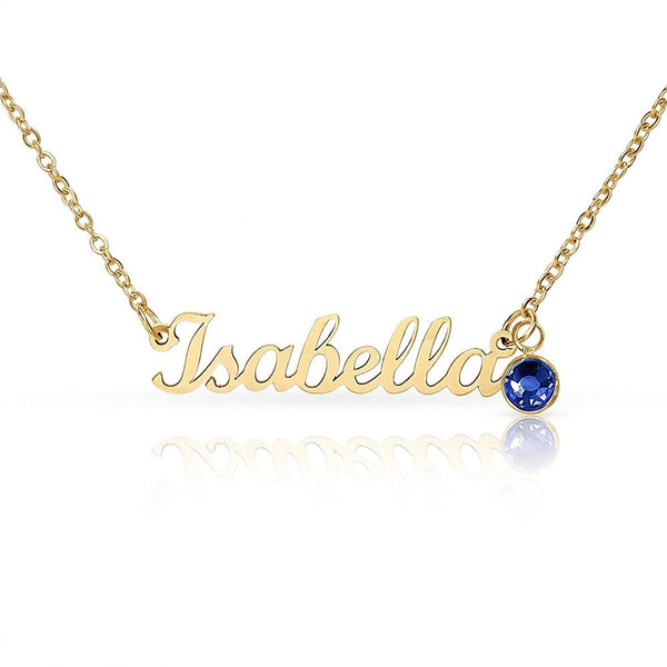 To My Dear Mom Custom Name Necklace with Birthstone and Message Card from Son - HEARTEN
