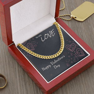 To My Love Cuban Link Chain – Valentine's Day Gift for Him - HEARTEN