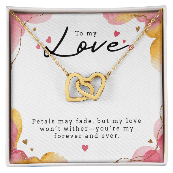 Interlocking Hearts Necklace (Yellow & White Gold Variants) - HEARTEN