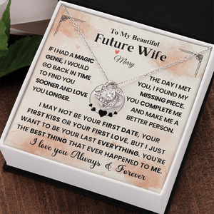 To My Beautiful Future Wife - Love Knot Necklace - HEARTEN