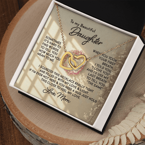 To My Beautiful Daughter – Interlocking Hearts Necklace - HEARTEN