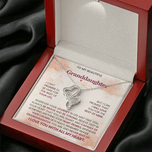 To My Beautiful Granddaughter - Heart to Heart Pendant Necklace - HEARTEN