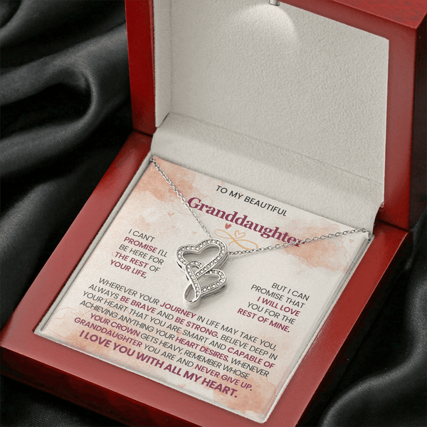 To My Beautiful Granddaughter - Heart to Heart Pendant Necklace - HEARTEN