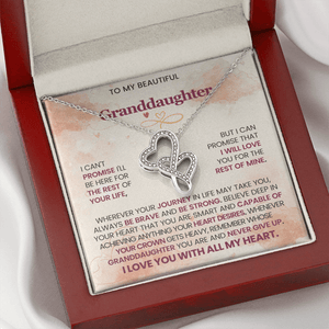 To My Beautiful Granddaughter - Heart to Heart Pendant Necklace - HEARTEN