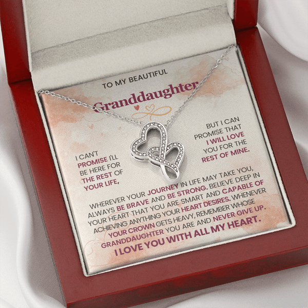To My Beautiful Granddaughter - Heart to Heart Pendant Necklace - HEARTEN