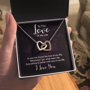Interlocking Hearts Necklace (Yellow & White Gold Variants) - HEARTEN