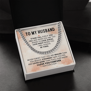 To My Amazing Husband – Cuban Link Chain - HEARTEN