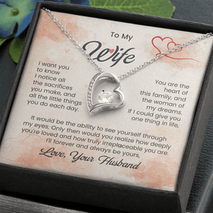 To My Beautiful Wife - Forever Love Necklace - HEARTEN