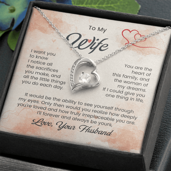 To My Beautiful Wife - Forever Love Necklace - HEARTEN